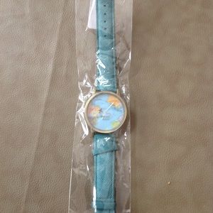 Green Faux Leather Watch